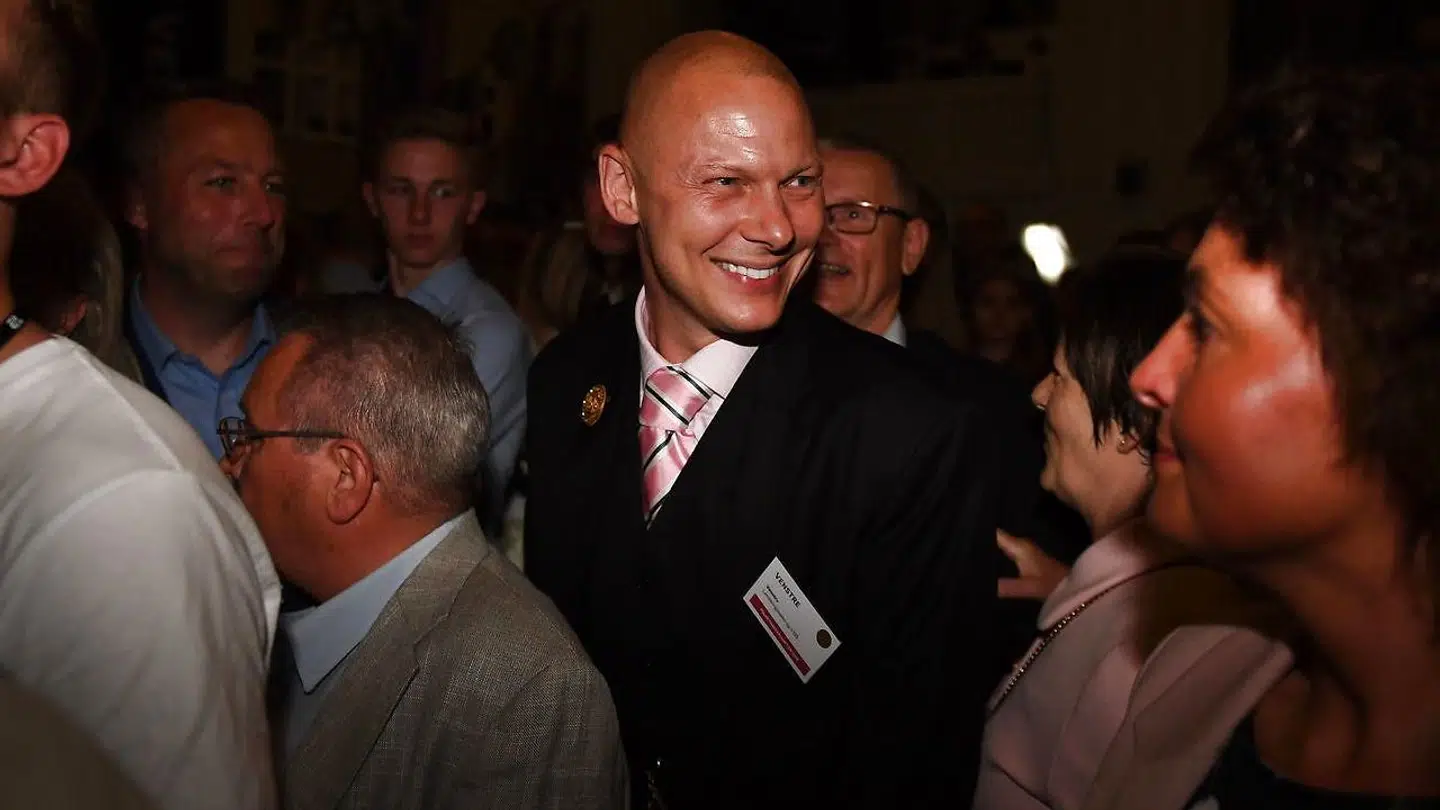 Jim Lyngvild ved valgfesten hos Venstre i Landstingssalen på Christiansborg i København under Folketingsvalget 2019.