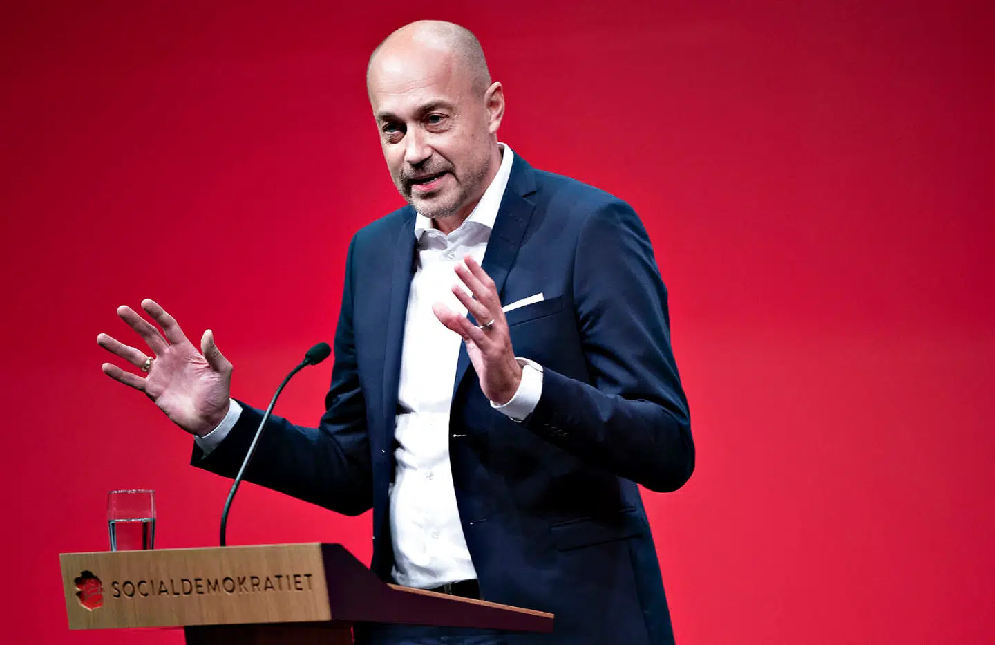 sundhedsminister Magnus Heunicke taler ved Socialdemokratiets Kongres i Aalborg Kongres og Kulturcenter, lørdag den 18. september 2021.. (Foto: Henning Bagger/Ritzau Scanpix)