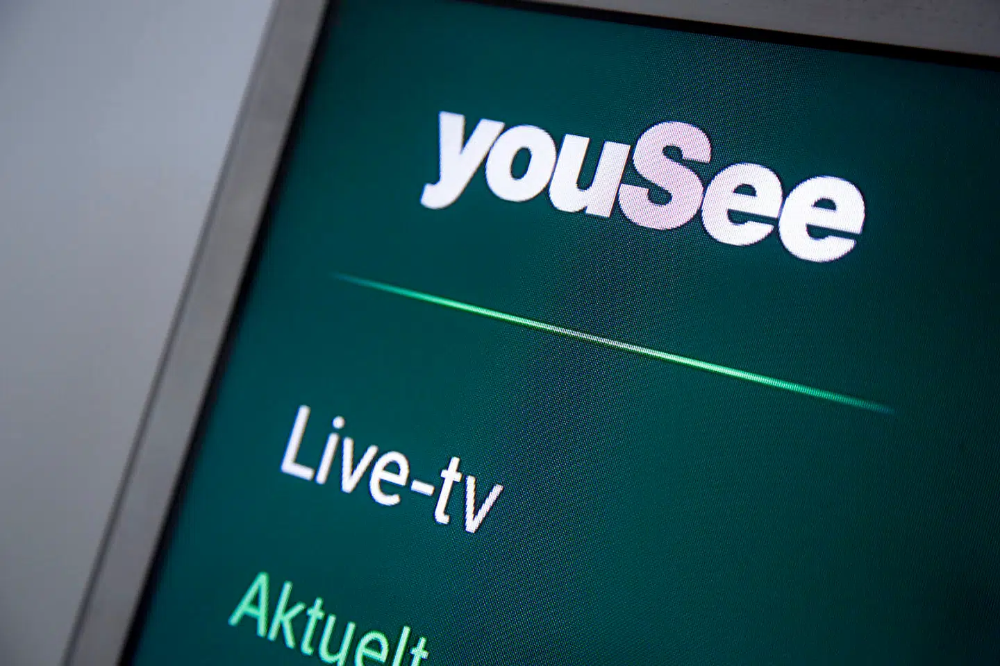 Yousee TV app på fjernsyn i Ringsted, tirsdag den 24. september 2019.