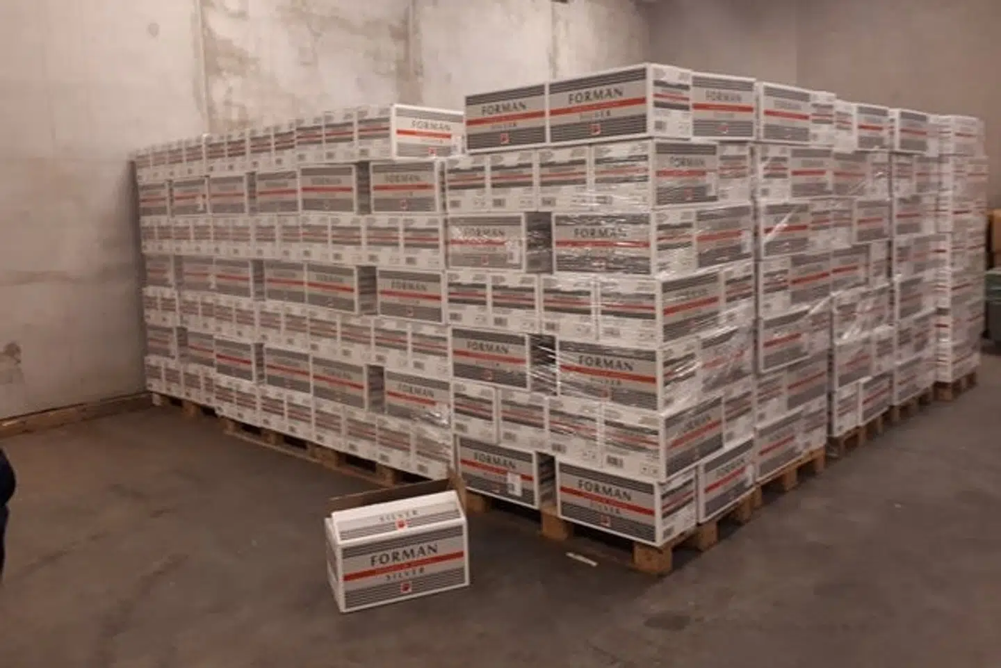 De 15 millioner cigaretter, som Skattestyrelsen har beslaglagt, er fra mærket Forman. Skattestyrelsen/Free