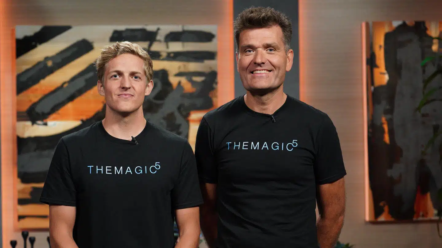 Bo Haaber (th.) og Rasmus Barfred (th.), som de så ud under optagelserne.