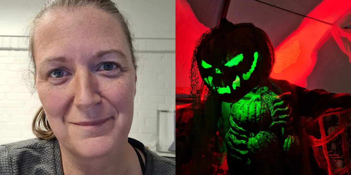 Stina Knudsen var helt vildt imponeret over alle de mennesker, der dukkede op til årets Halloween-fejring ved hendes hus.