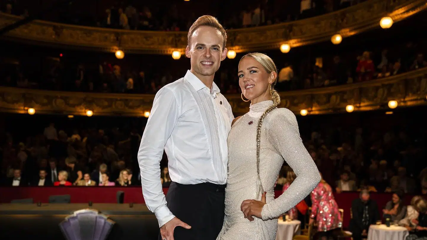Michelle Kristensen og Mads Vad. Vild med Dans sæson 18, program 8, Knæk Cancer på Det Kgl. Teater fredag den 29. oktober 2021. (Foto: Martin Sylvest/Ritzau Scanpix 2021)