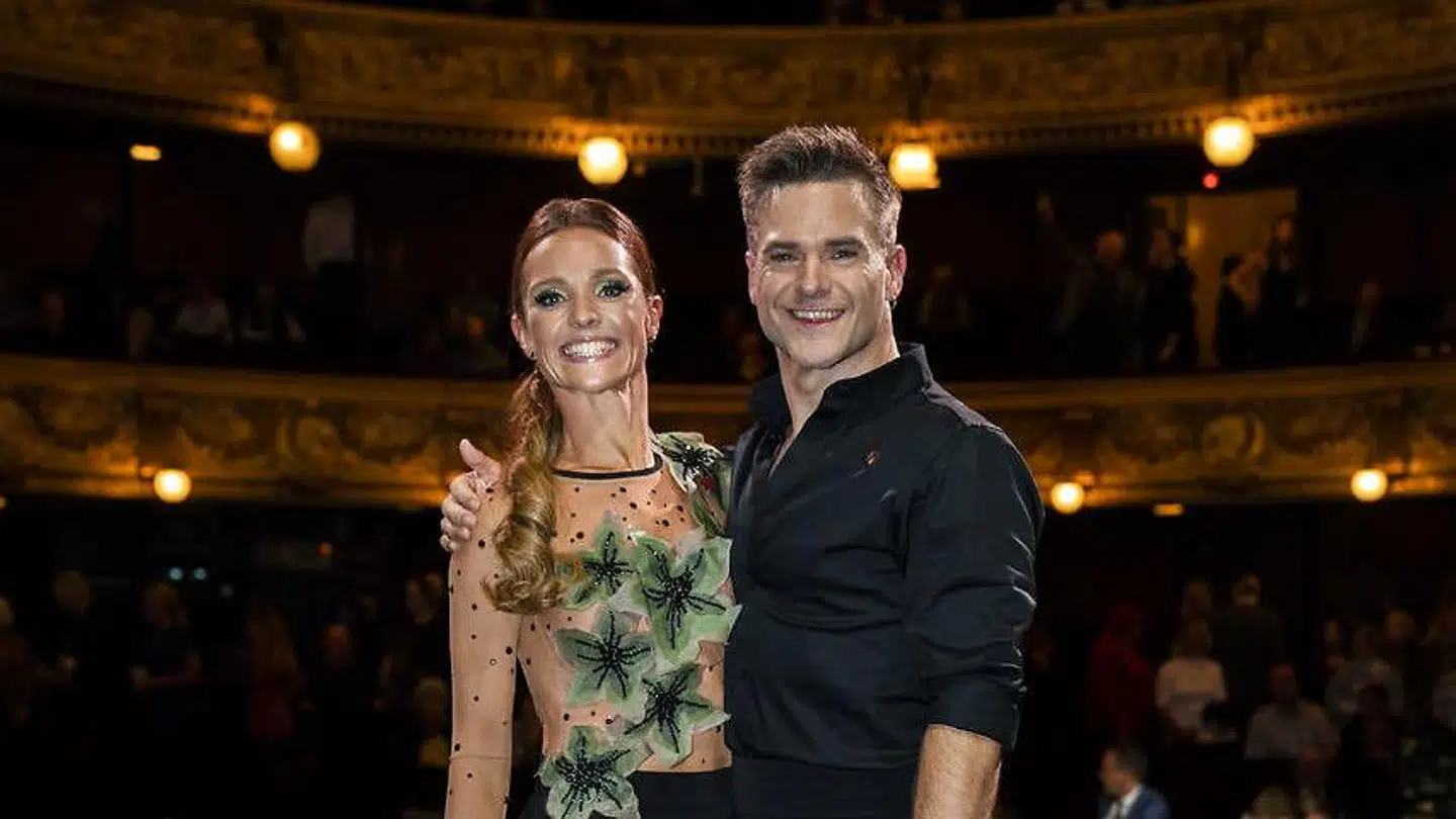 Lise Rønne og Silas Holst. Vild med Dans sæson 18, program 8, Knæk Cancer på Det Kgl. Teater fredag den 29. oktober 2021. (Foto: Martin Sylvest/Ritzau Scanpix 2021)