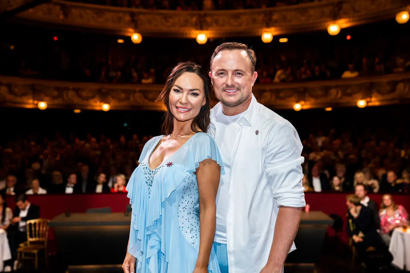 Mascha Vang og Thomas Evers Poulsen. Vild med Dans sæson 18, program 8, Knæk Cancer på Det Kgl. Teater fredag den 29. oktober 2021. (Foto: Martin Sylvest/Ritzau Scanpix 2021)