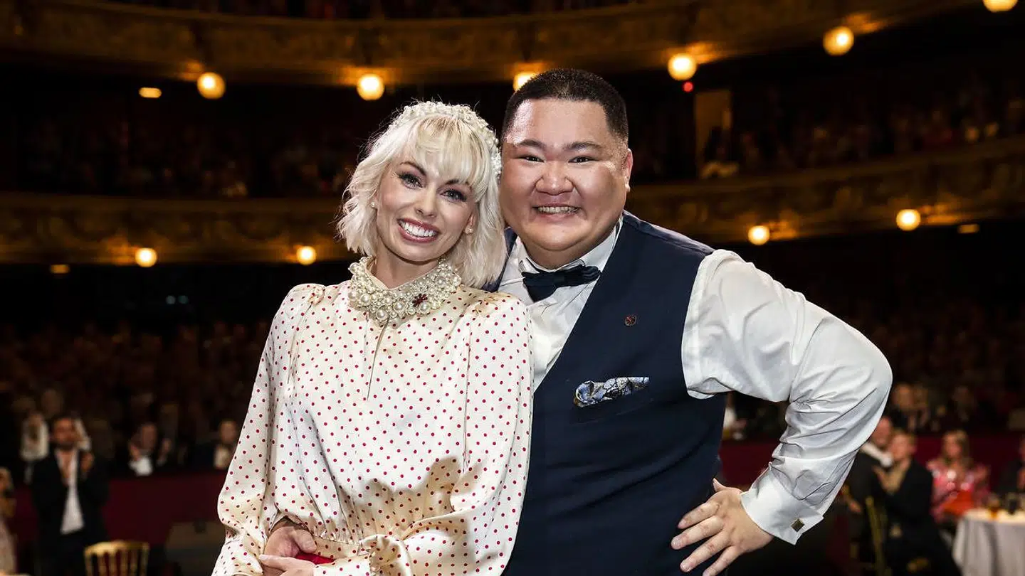Micki Cheng og Jenna Bagge. Vild med Dans sæson 18, program 8, Knæk Cancer på Det Kgl. Teater fredag den 29. oktober 2021. (Foto: Martin Sylvest/Ritzau Scanpix 2021)