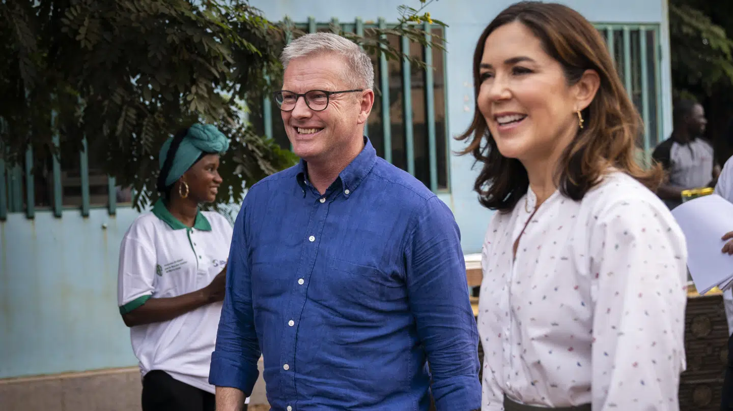 Kronprinsesse Mary og udviklingsminister Flemming Møller Mortensen.