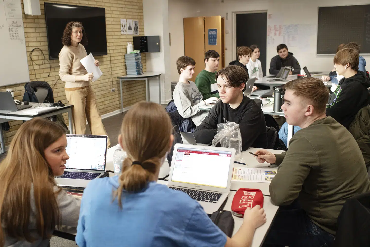 Elever og børm i fire kommuner skal igen vende sig til at have begrænset kontakt med andre klasser og grupper. (Arkivfoto). Bo Amstrup/Ritzau Scanpix