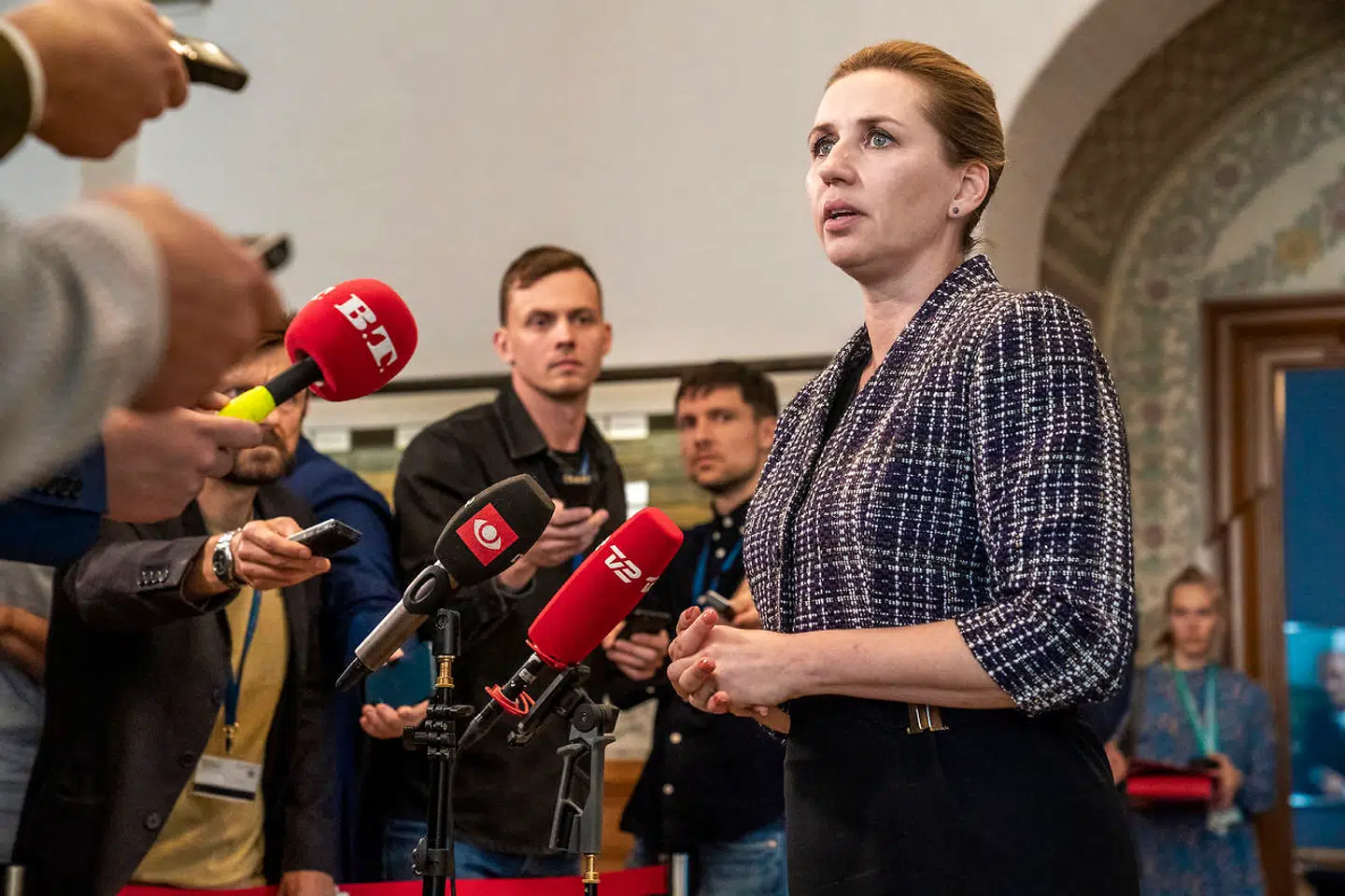 Folketingets åbningsdebat. Folketingssalen. Statsminister Mette Frederiksen.