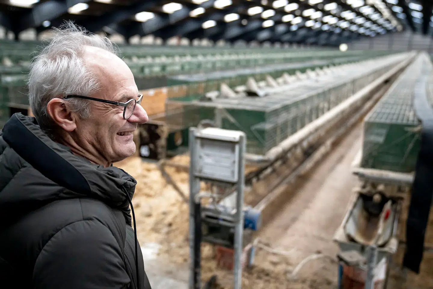 Formand for Danske Minkavlere, Tage Pedersen, under besøg på en kombineret minkfarm og pelseri i Ørnhøj, mandag den 7. december 2020.
