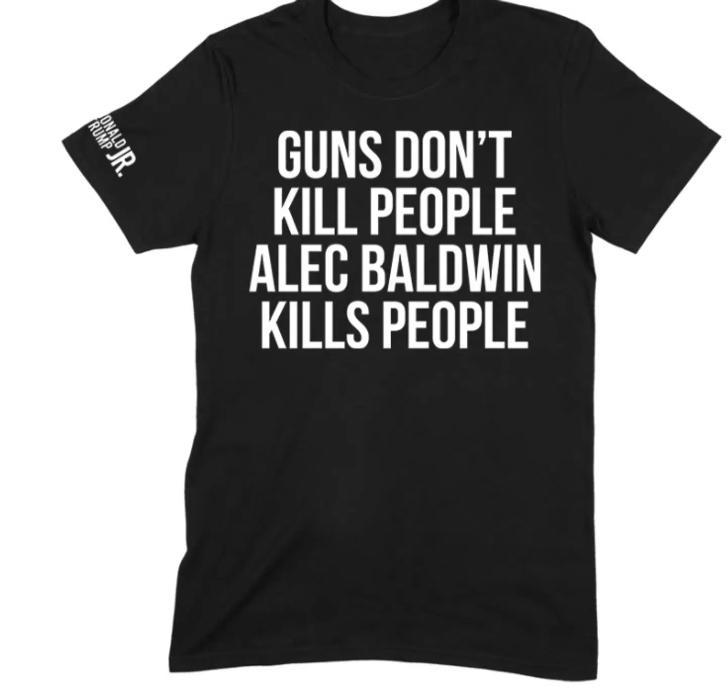 Sådan ser t-shirten ud, som den tidligere præsidents søn har solgt på sin hjemmeside.