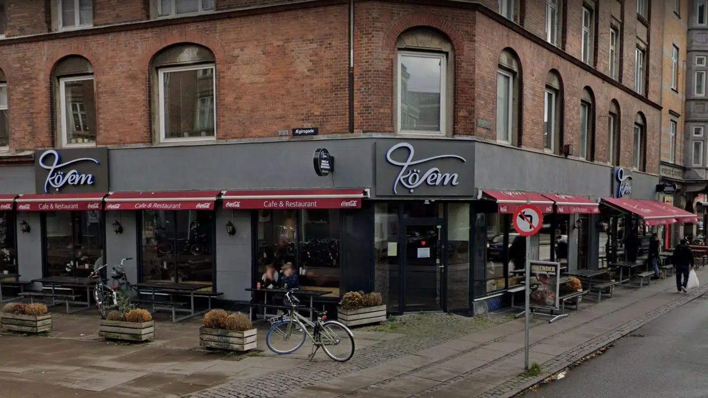 Kösem ligger på hjørnet af Nørrebrogade og Ægirsgade. Den tyrkiske kebabrestaurant har fået to sure smileyer ud af de sidste tre kontrolbesøg. Foto: Google Street View