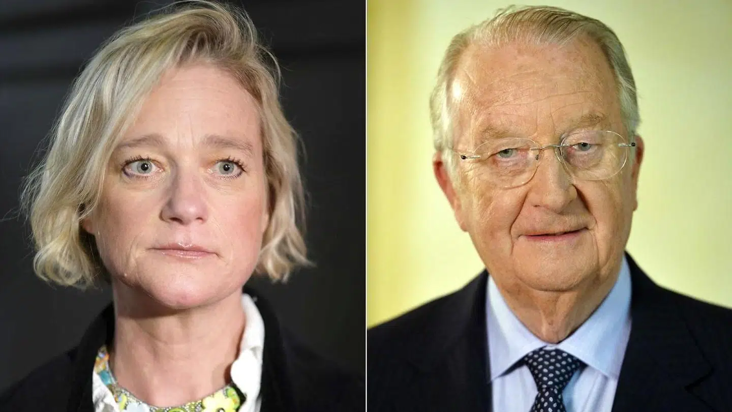 Arkivfoto af den belgiske kunstner Delphine Boel og landets tidligere konge Albert II.