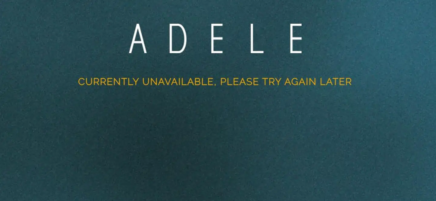 Denne hilsen møder du på Adeles hjemmeside.