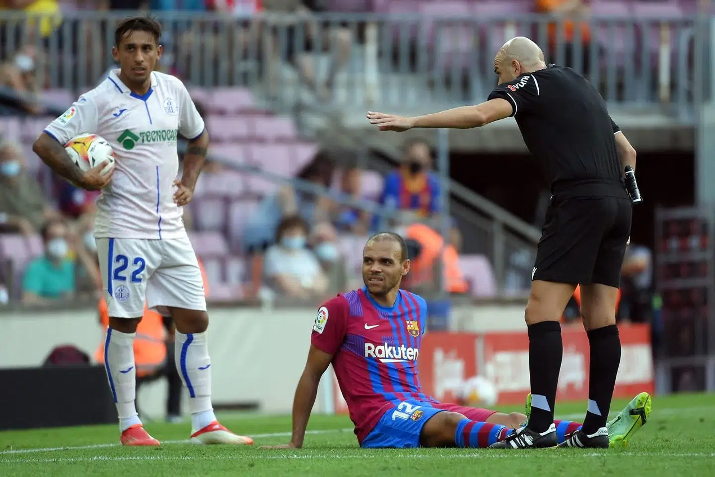 Martin Braithwaite pådrog sig en skade mod Getafe.