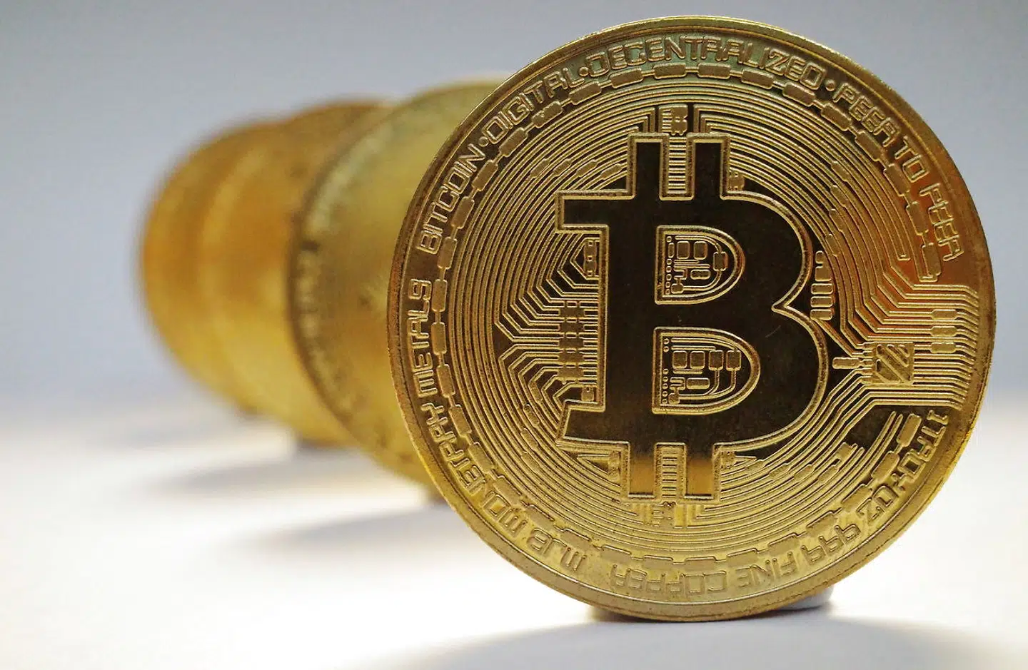 En præsentation af den virtuelle valuta bitcoin. Foto: REUTERS/Edgar Su