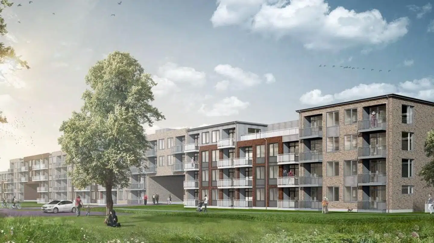 Her ses en illustration af, hvordan Fyrreparken kommer til at se ud, når renoveringen i området er afsluttet. Foto: Erik Arkitekter A/S