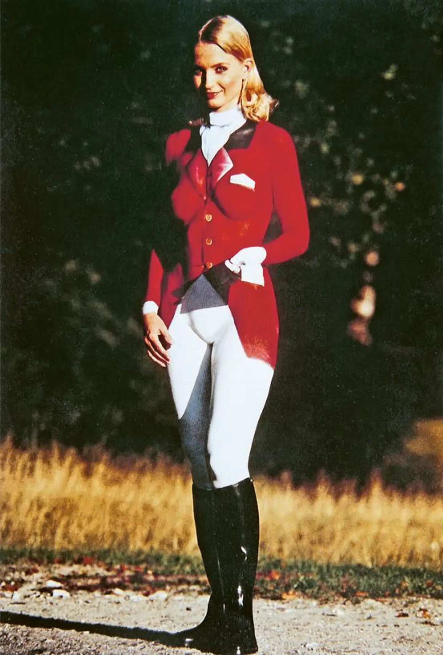 Sådan tog Annette Heick sig ud i bodypaint til Hewlett-Packard-kampagnen.