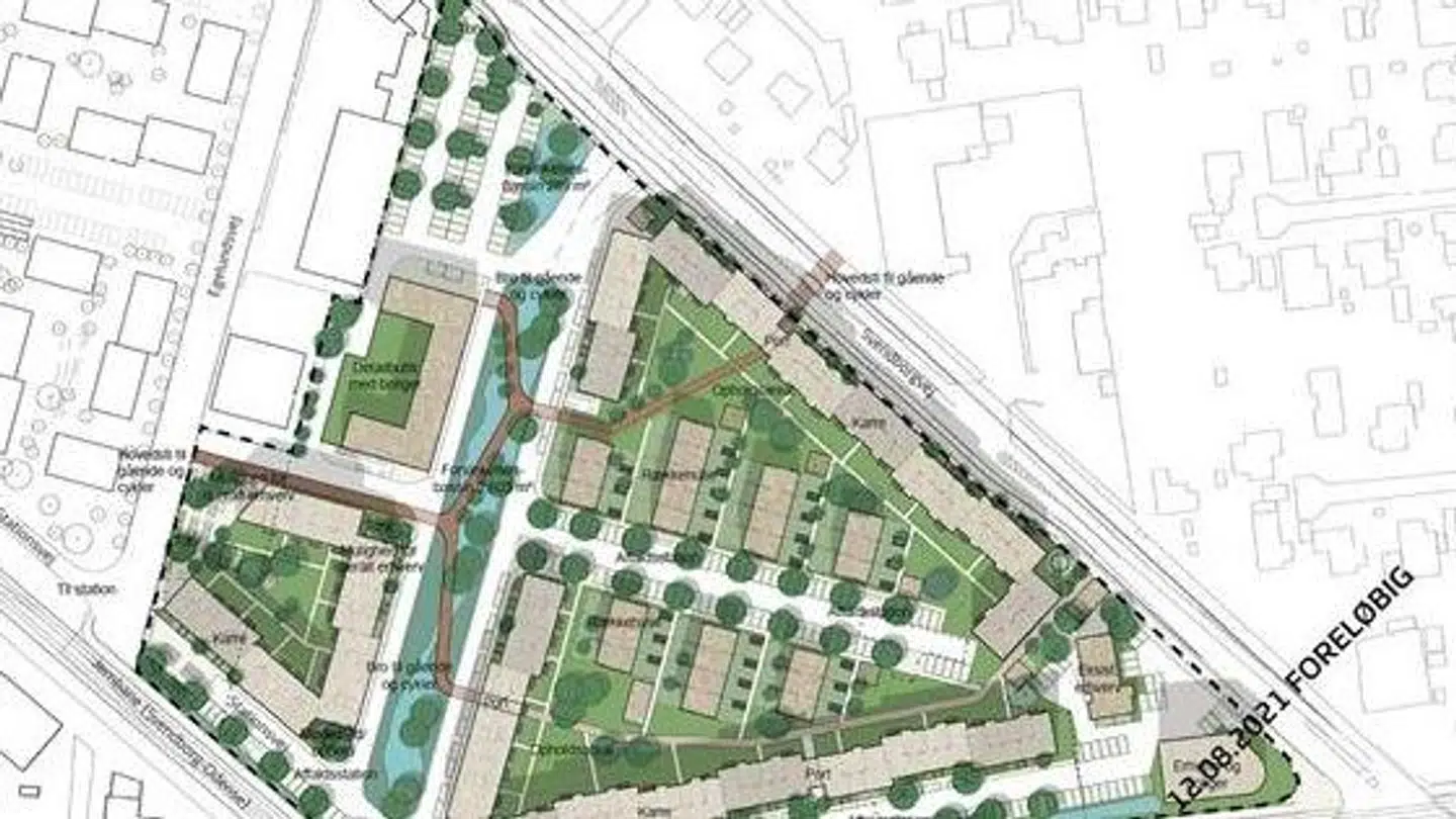 Planerne for Valdemars Have ser foreløbigt således ud. Foto: Odense Kommune.