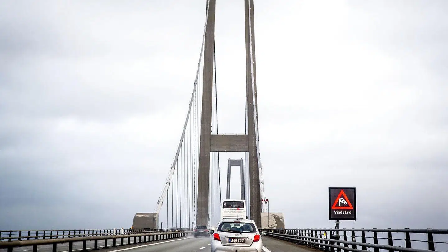 Der er lige nu kødannelse på Storebæltsbroen. Arkivfoto.