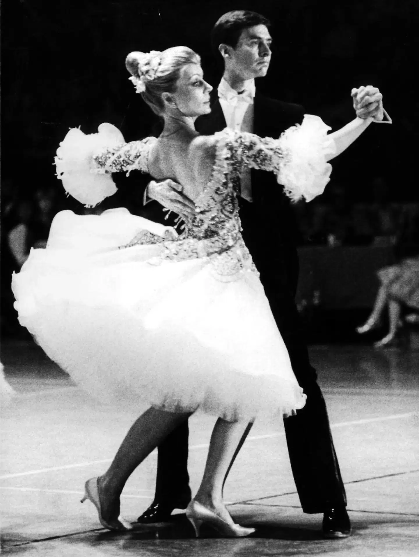 Anne og Hans Henrik Laxholm under VM i standarddans i KB-hallen i 1980.