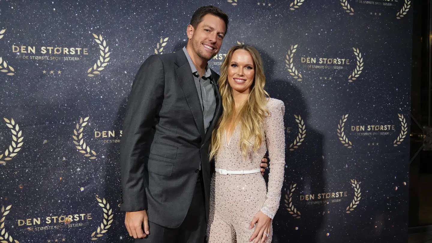 Caroline Wozniacki sammen med sin ægtemand, David Lee.