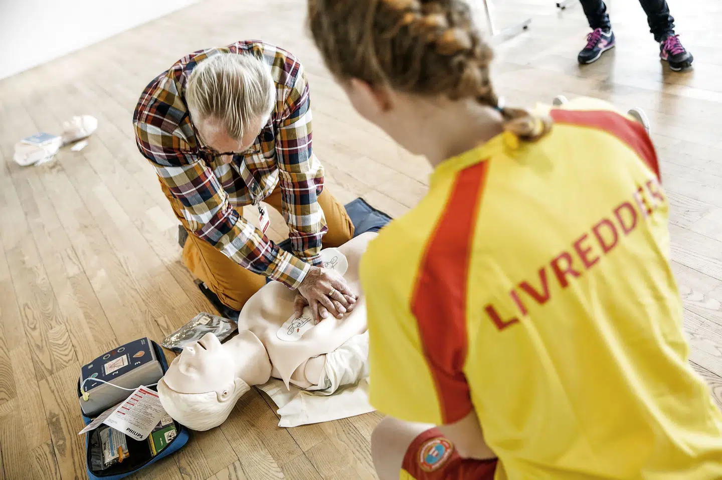 Der findes en række forskellige ordninger, hvor frivillige hjælpere tilkaldes i tilfælde af et hjertestop i et område. Trygfonden har en hjerteløberordning, som dækker hele landet. I Region Hovedstaden er der knap 49.500 hjerteløbere, mens Region Nordjylland har knap 11.000. (Arkivfoto). Jeppe Bjørn Vejlø/Ritzau Scanpix