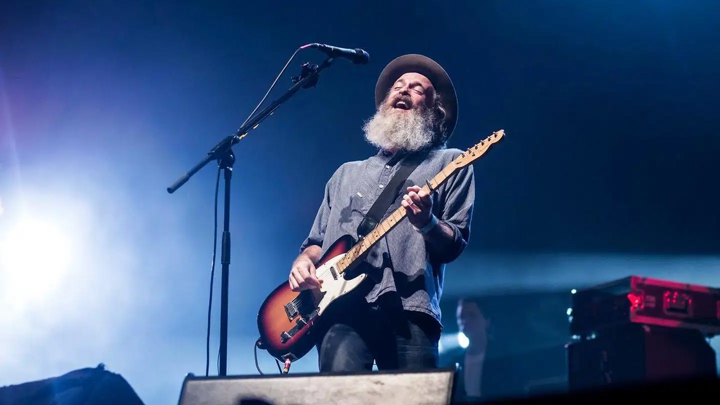 Fran Healy på scenen i 2014.