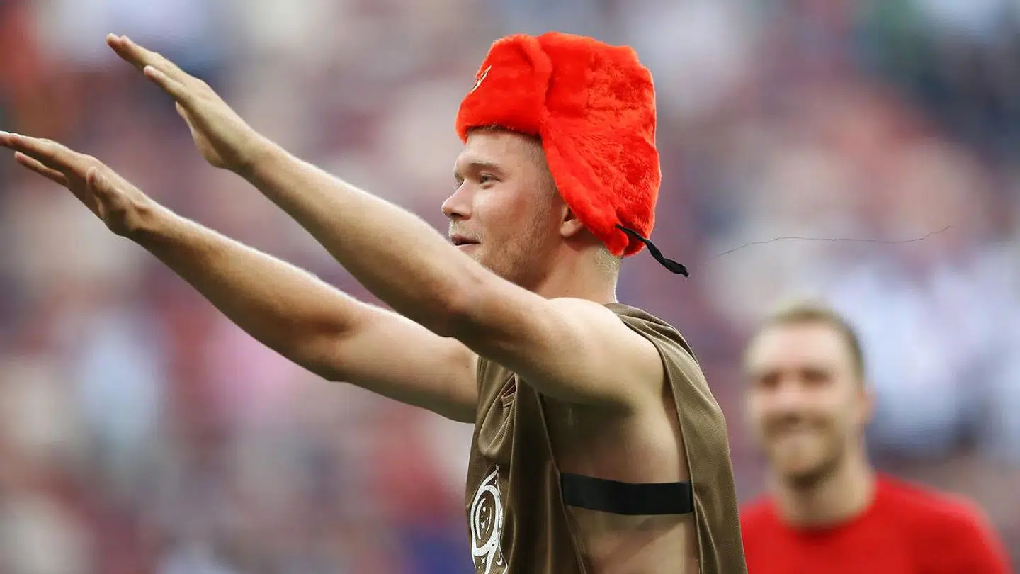 Cornelius efter kampen mod Frankrig ved VM i 2018.