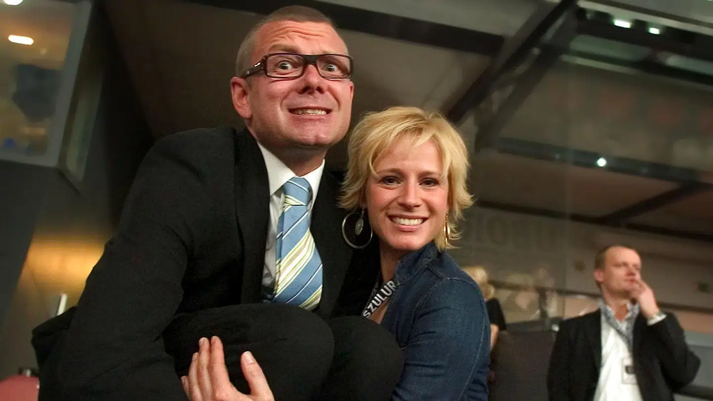 Arkivfoto af Casper Christensen og Iben Hjejle.