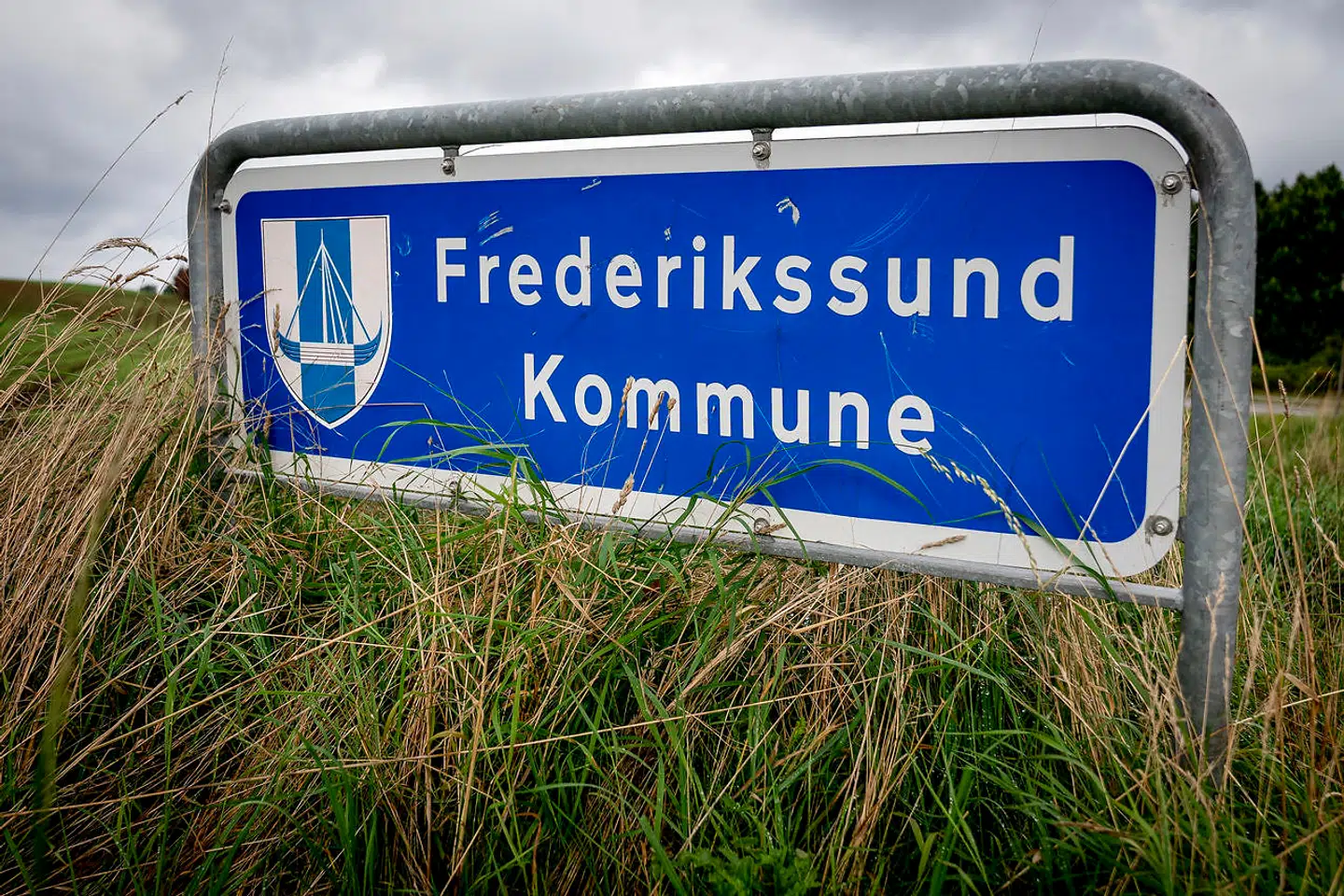 Kommune skilt og rådhus i Frederikssund , torsdag den 16. september 2021.. (Foto: Liselotte Sabroe/Ritzau Scanpix)