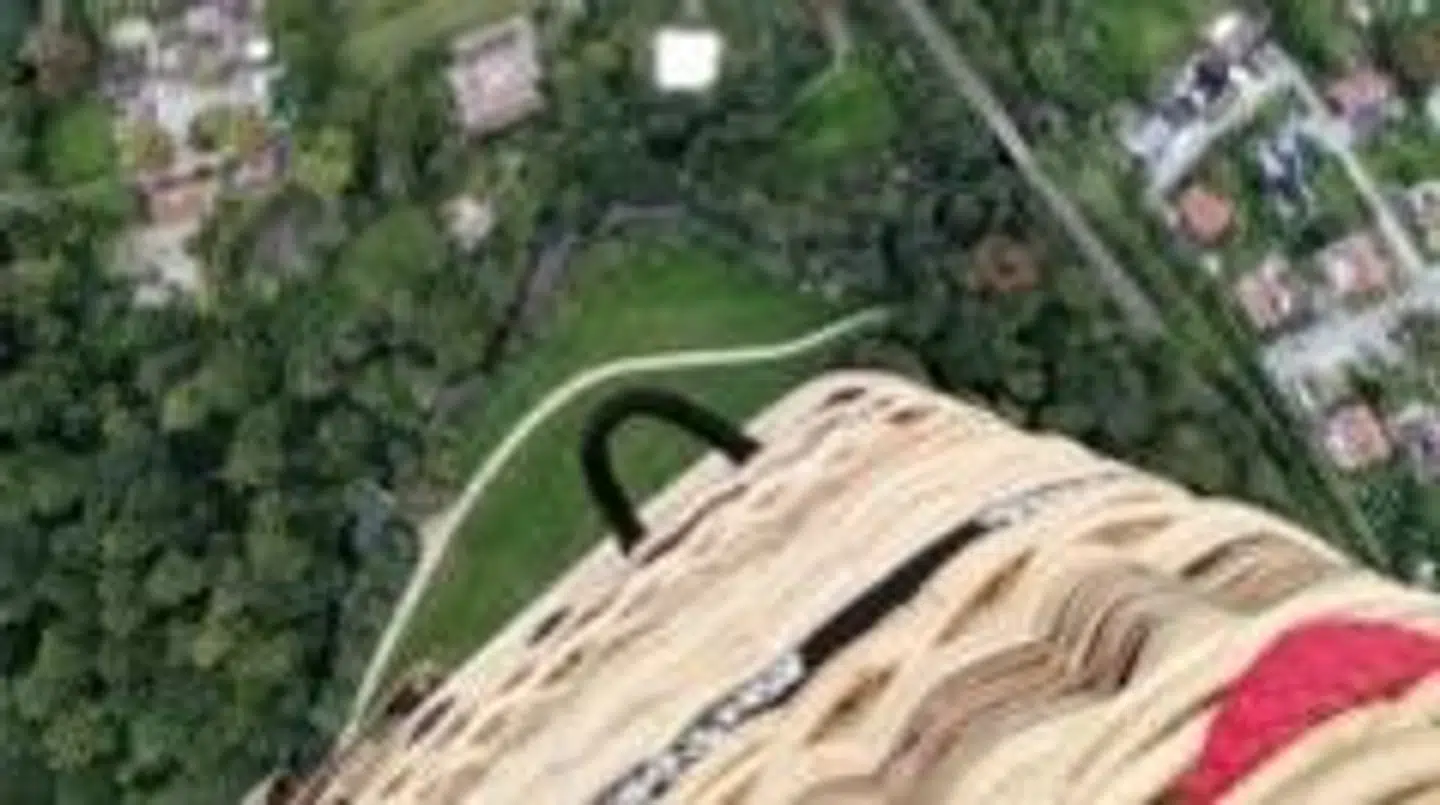 Pia fløj over Odense i 50 minutter. Foto: Pia Larsen