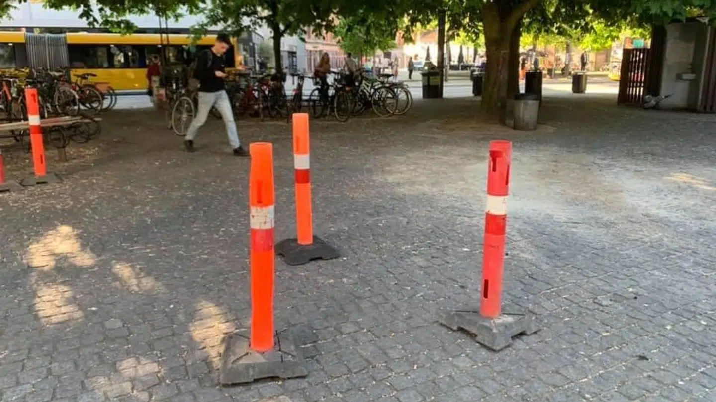 Her stod den runde bænk ved Klostertorv tidligere.