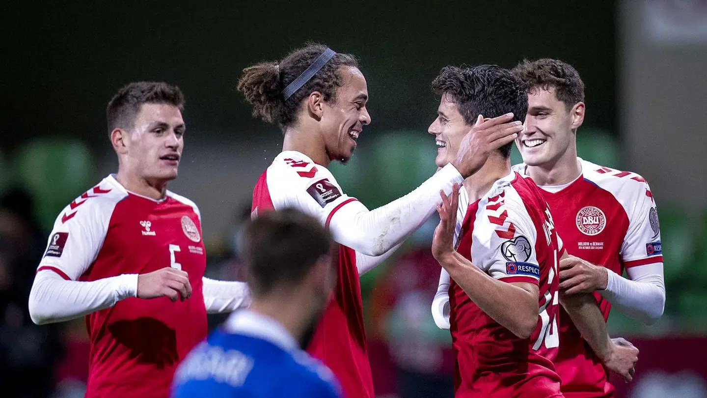 Christian Nørgaard scorede til 3-0 lørdag aften mod Moldova.