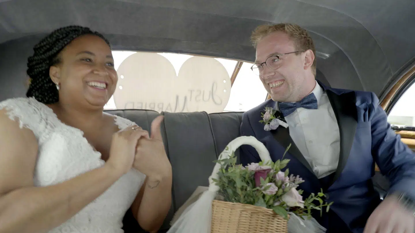 Samantha og Daniel da de blev gift.