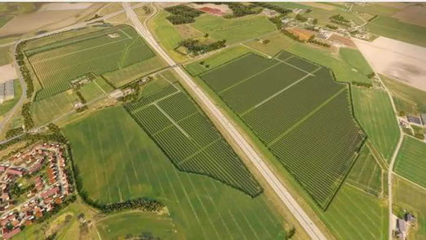 70 hektar lig euden for Odense skal fyldes med solceller. Foto: GreenGo Energy.