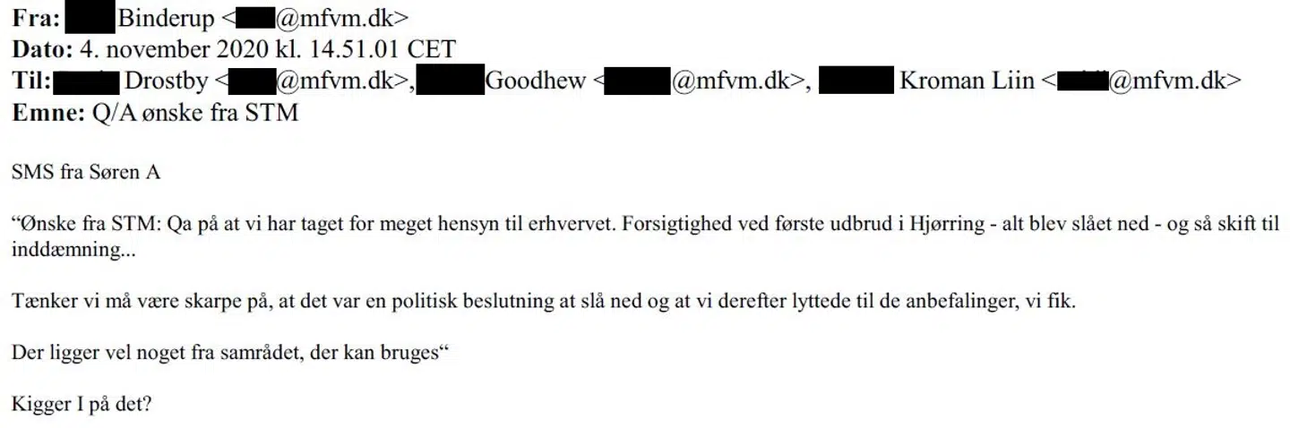 Se mailen med Statsministeriets ønske her. Foto: B.T.