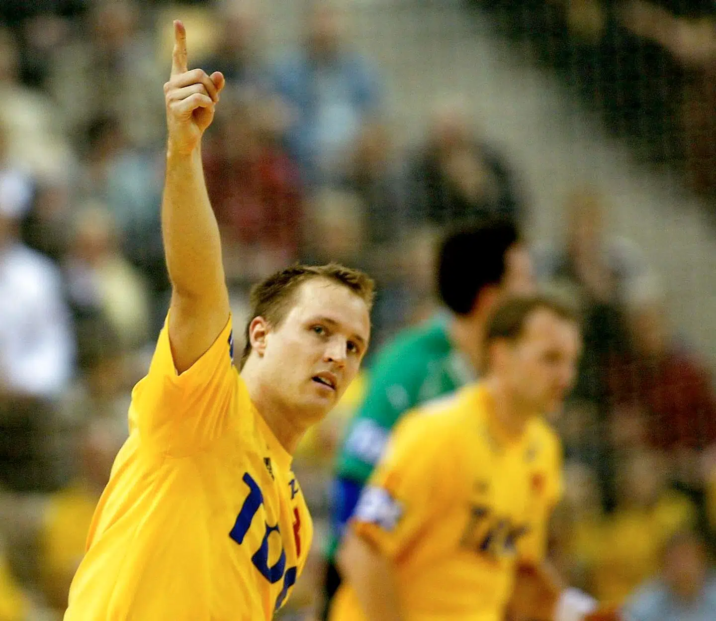 Klavs Bruun Jørgensen på tavlen for GOG mod Viborg i pokalfinalen i 2002