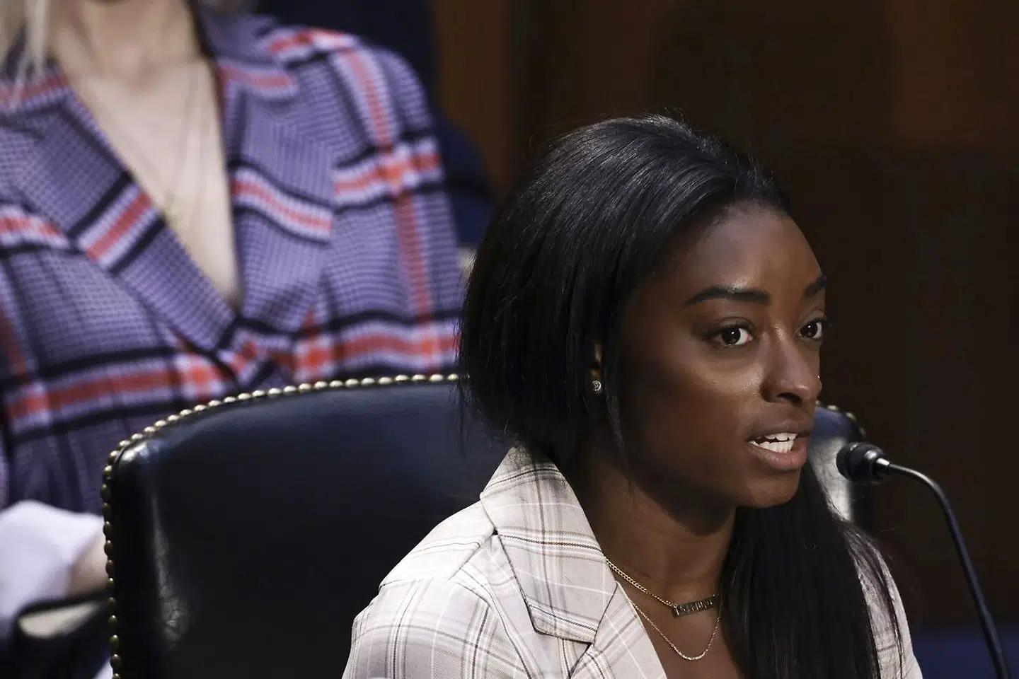 Simone Biles var på talerstolen under retssagen mod Larry Nassar.