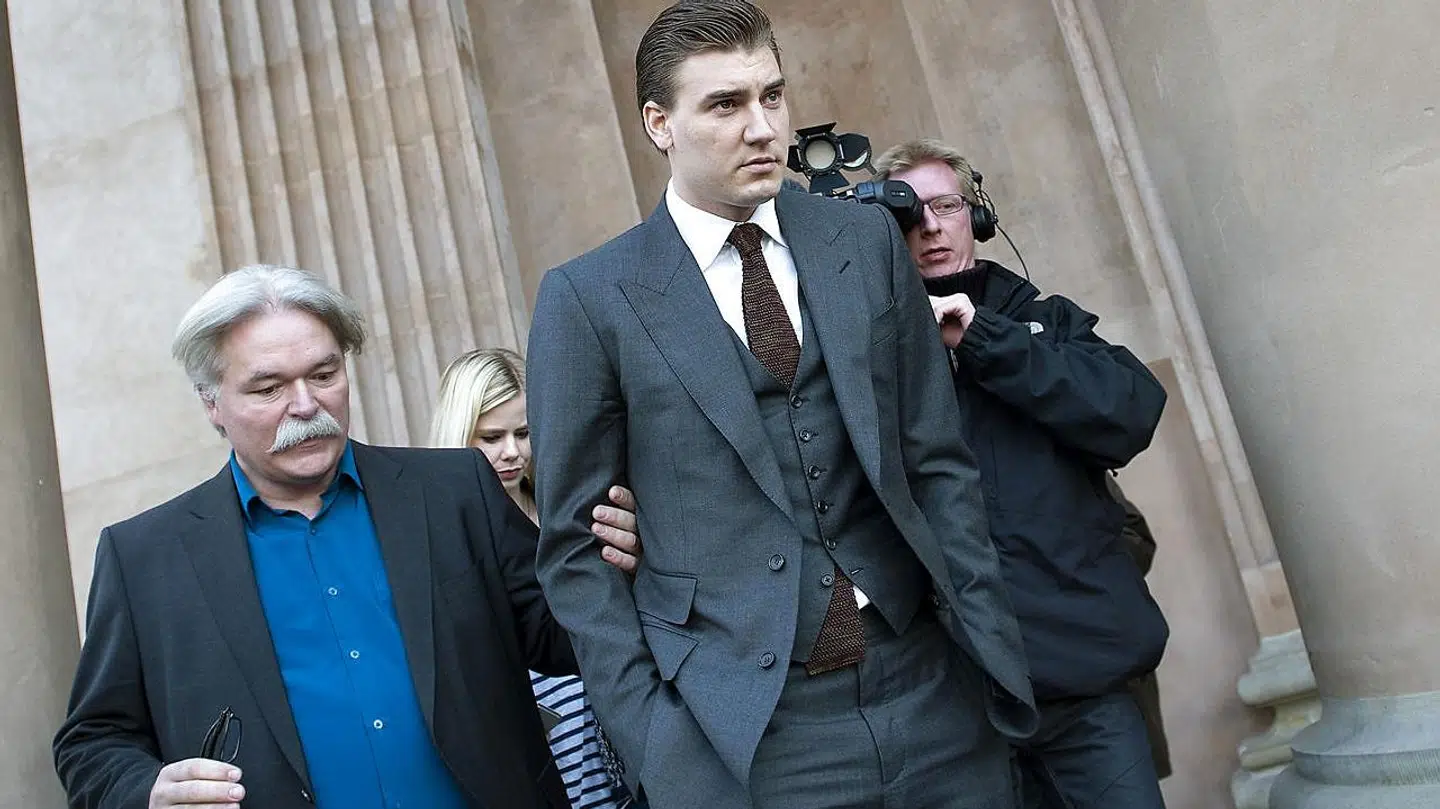 Sådan så det ud, da Nicklas Bendtner ankom til Københavns Byret i 2013, hvor han modtog sin dom for spirituskørsel.