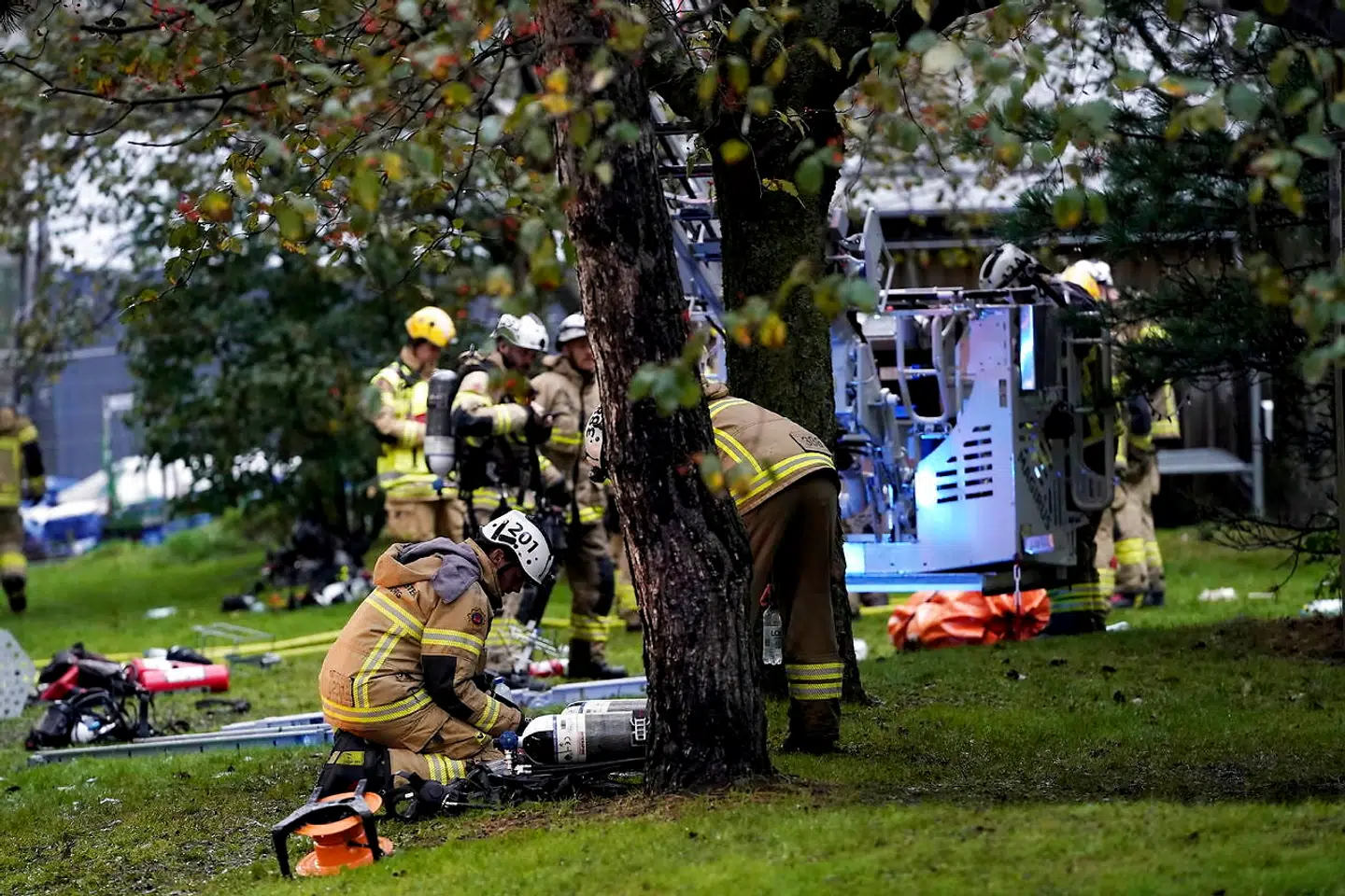 Masser af brandfolk har været sat ind.