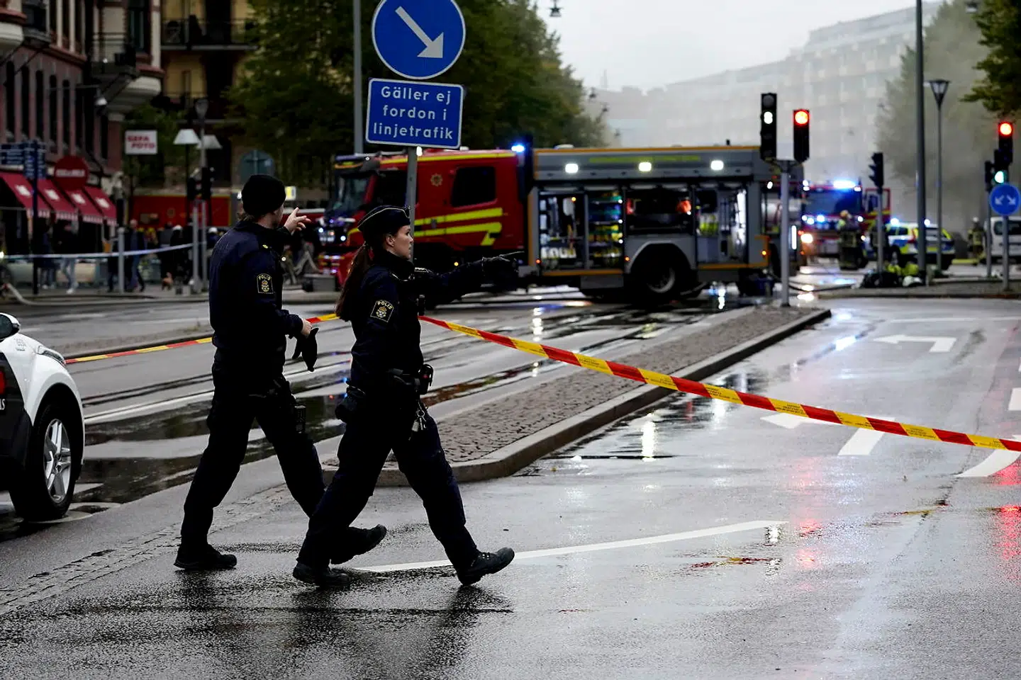 Hele området er spærret af.