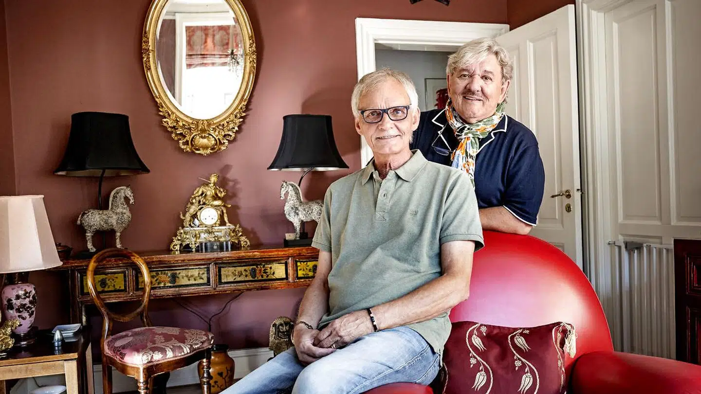 Tage Frandsen med sin partner gennem mange år, Karsten.