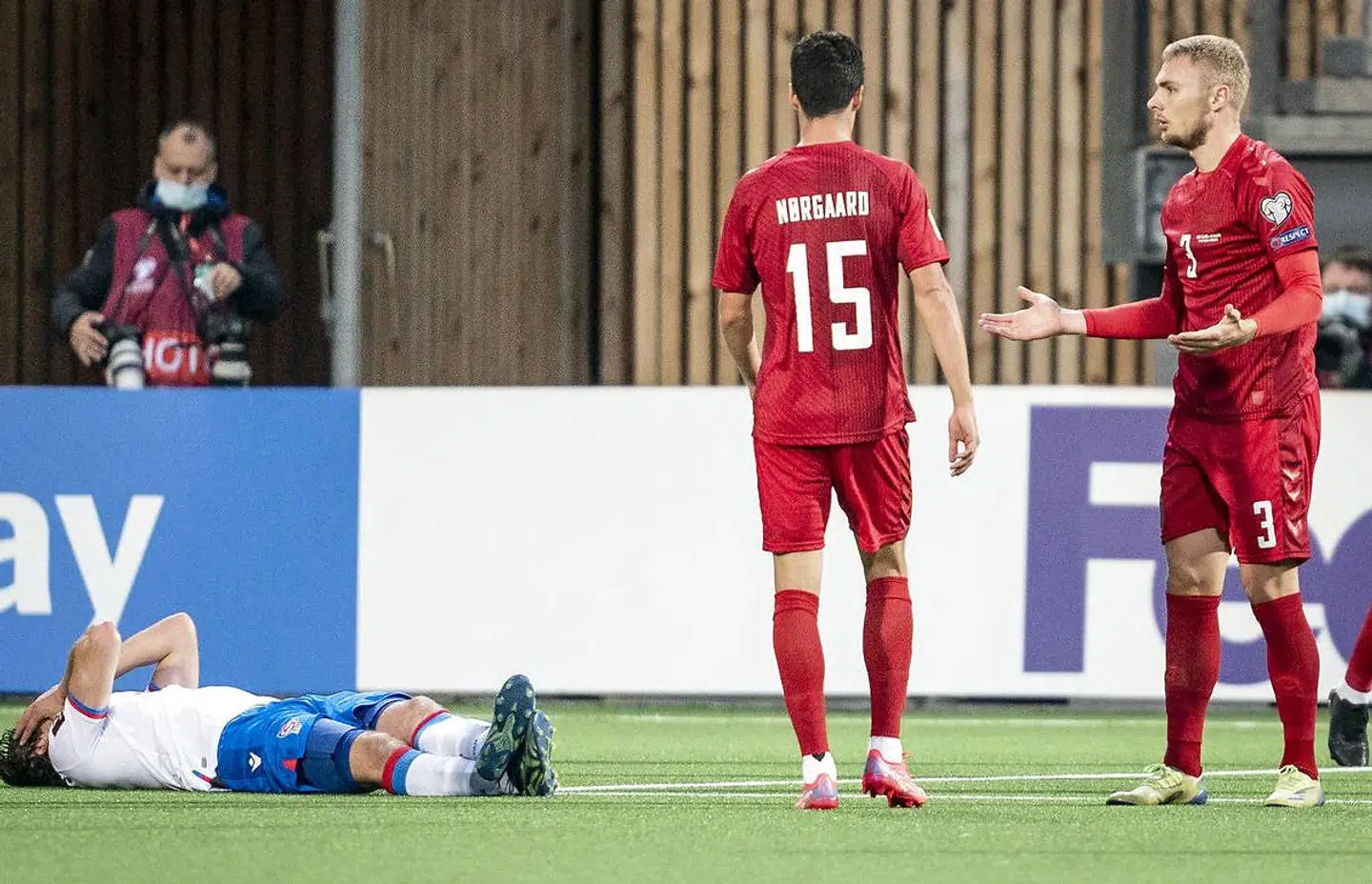Victor Nelsson var senest i aktion for det danske landshold under VM-kvalifikationskampen mod Færøerne.