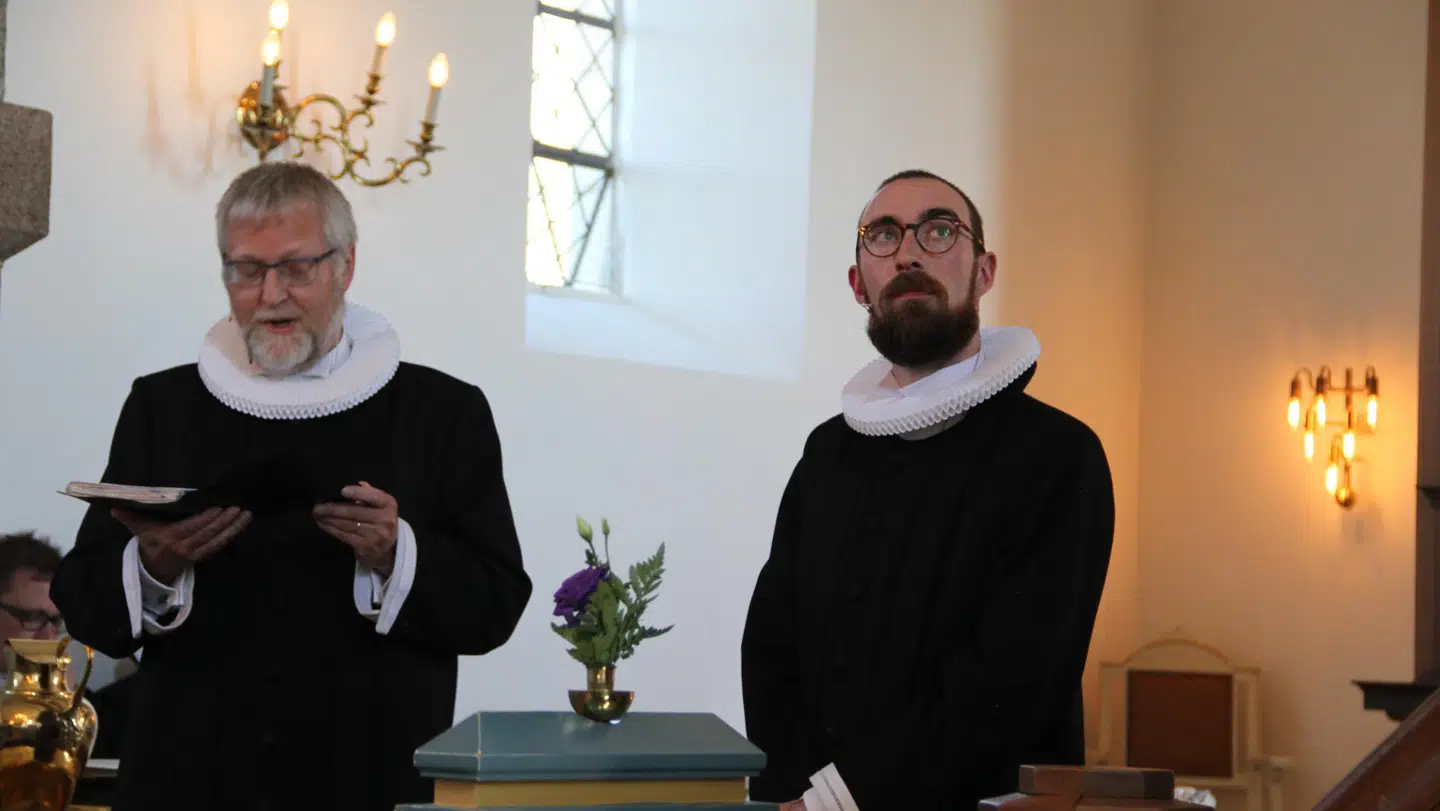 Johan Christian Nord i Kjellerup Valgmenighed ved sin præsteindvielse.