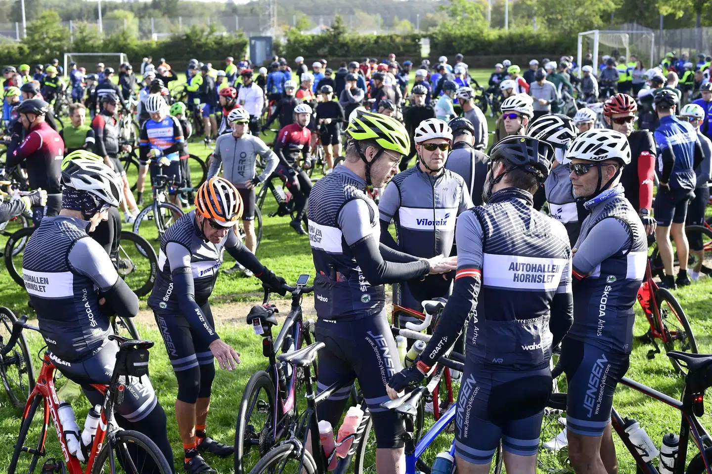 Chris Anker Sørensen blev lørdag mindet ved et motionsløb i Hammel. Han døde lørdag i sidste uge i en trafikulykke i Belgien. Bo Amstrup/Ritzau Scanpix