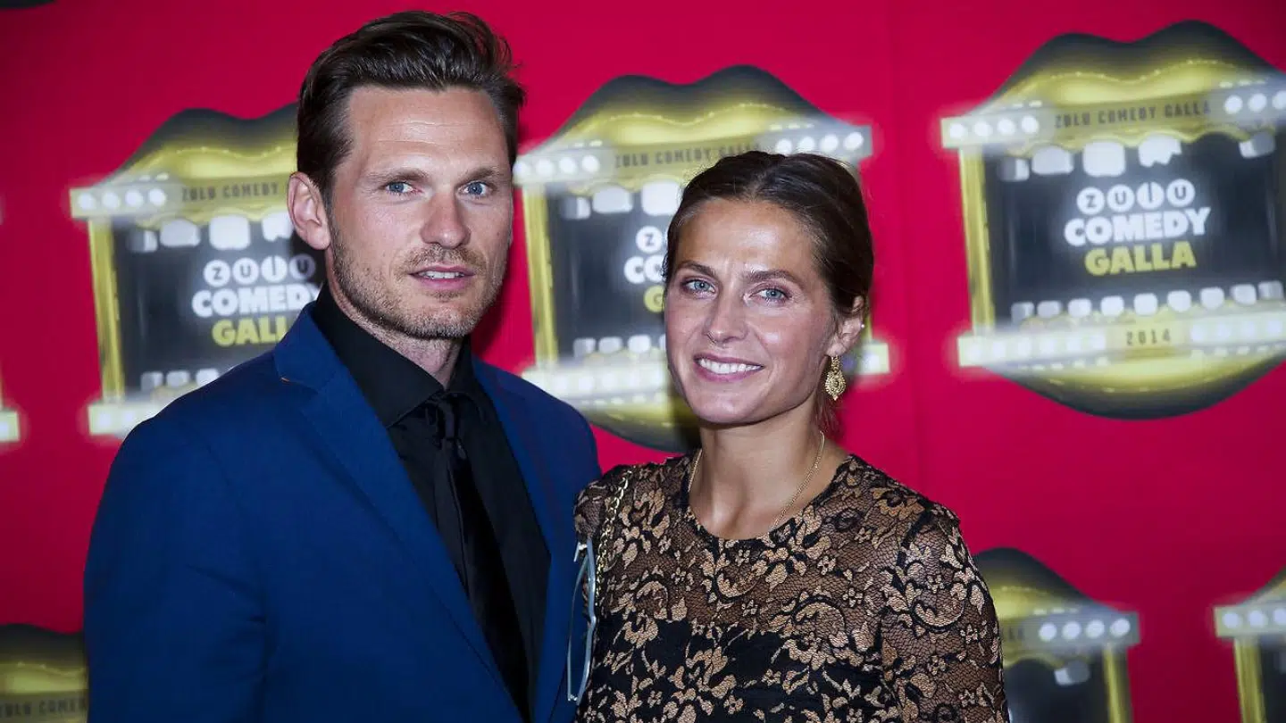 Andrea Elisabeth Rudolph med sin mand, Claus Møller Jakobsen. Parret har to børn sammen.