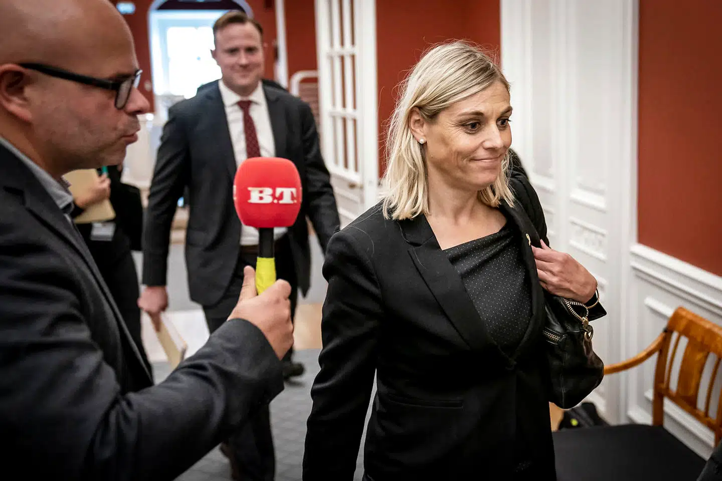 Forsvarsminister Trine Bramsen (S) før samråd i folketingets forsvarsudvalg om forsvarsministerens ophold på Ærø.