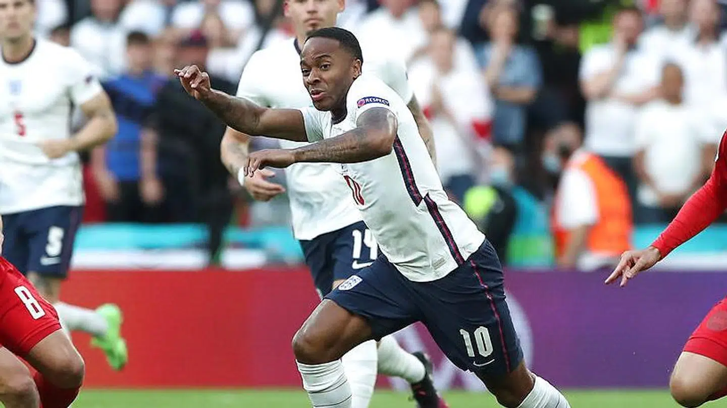 Det var Raheem Sterling, der fik tilkæmpet sig det straffespark, England i sidste ende vandt semifinalen på.