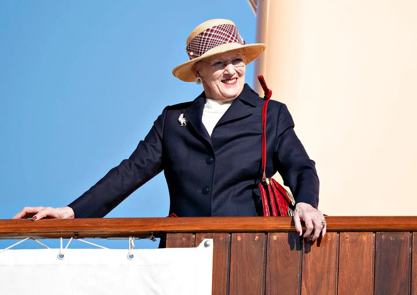 Arkivfoto: Dronning Margrethe ankommer til Hanstholm med kongeskibet Dannebrog, mandag d. 30. august 2021. Dronningen skal bla. besøge Bunkermuseet og Nationalpark Thy.. (Foto: Henning Bagger/Ritzau Scanpix)